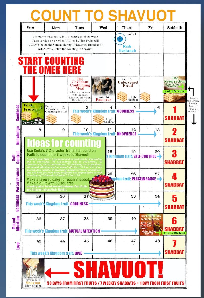 Counting The Omer Chart